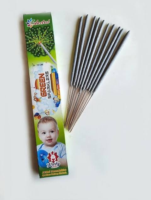 15 cm - Green Sparklers 1Box